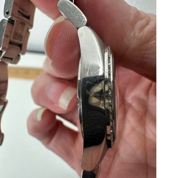 Rotary Havana Silver Diamond Bezel Pearl Face Quartz Watch - Picture 10 of 15